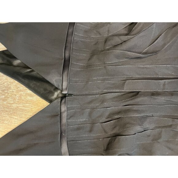 Carmen Marc Valvo Black Chiffon Cocktail Dress Size 6 Sleeveless V-Neck Elegant - Picture 5 of 6